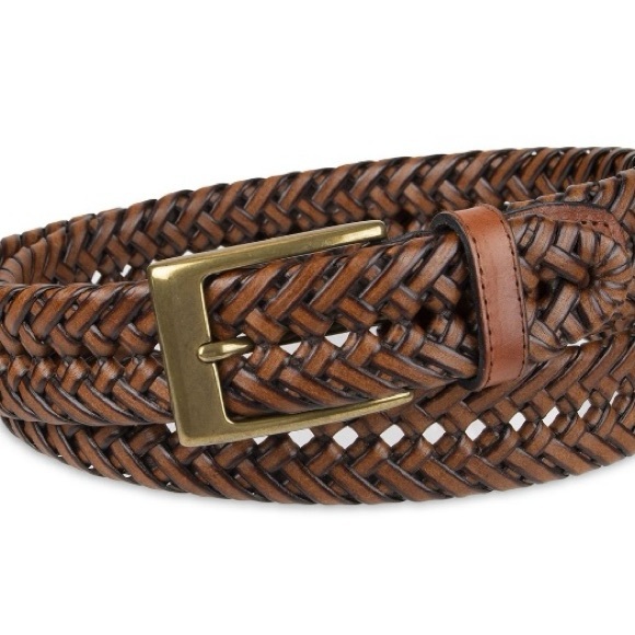Dockers SZ 36 Mens Brown Braided Woven Leather Belt new condition - Picture 1 of 8